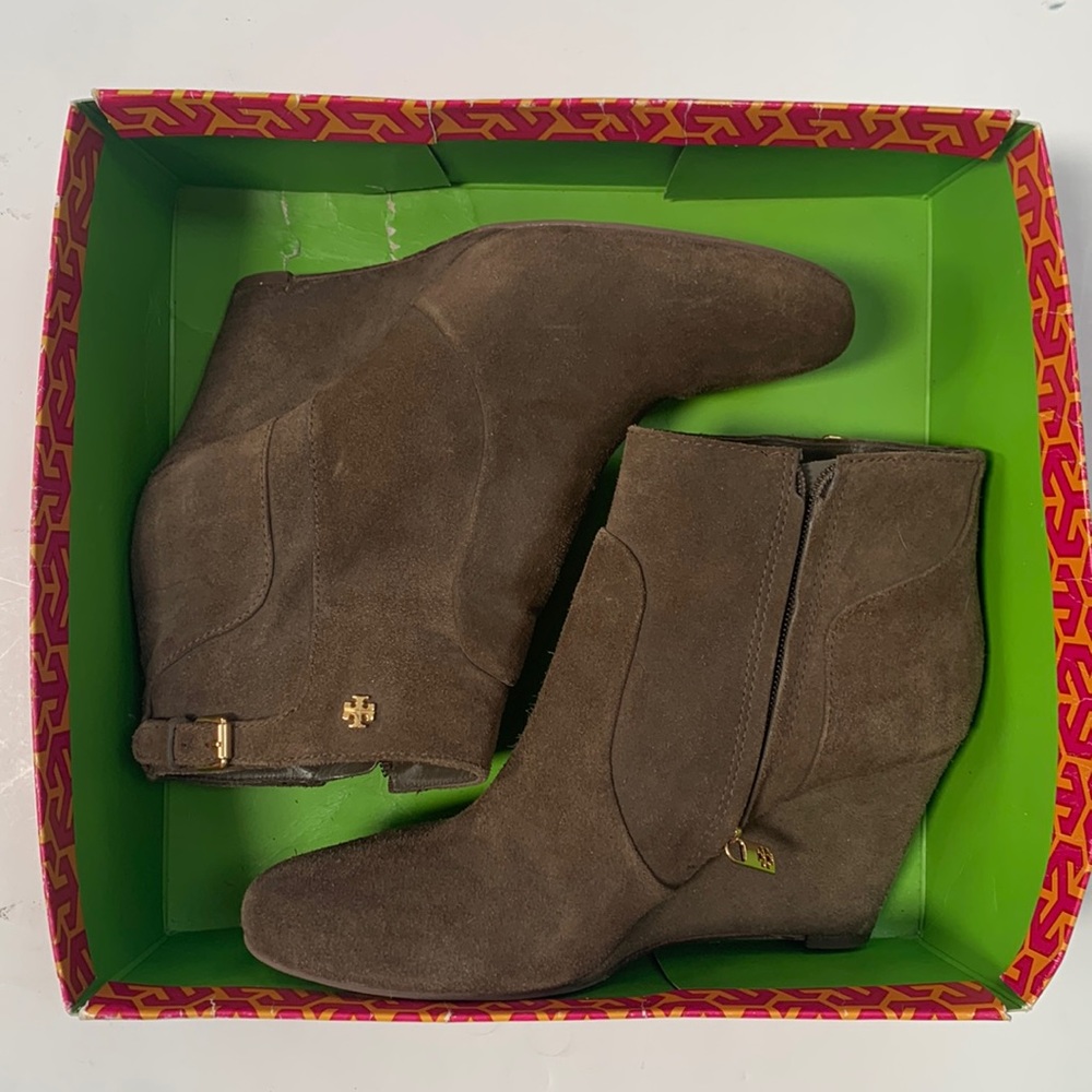 Tory Burch Suede Milan Wedge Bootie size 11
